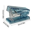 thumbnail image 3 of Matoen Transparent Mini Stapler Portable - Small Lightweight Stapler with Ergonomic Grip & Metal Mechanism - Compact Handheld Stapler for Learners, Office, Home - Includes No.12 Staples, 3 of 6