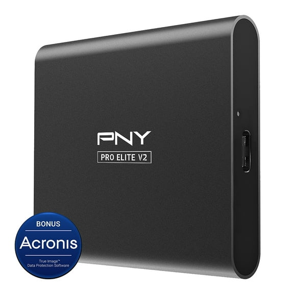 PNY Pro Elite V2 1TB USB 3.2 Gen2x1 TypeC External Portable SSD – Up to 1,100MB/s PSD0CS2160-1TB-RBW
