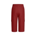 thumbnail image 6 of YOIAVIAOY Women's Cargo Capris Pants Lightweight Quick Dry Hiking Pant Summer Casual Travel Pants with Pockets Red M, 6 of 7