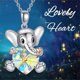thumbnail image 2 of Elefante Personalizar Corazón Collar para Mujeres Collar Collar Memorial Colgante Joyería Regalo, 2 of 7