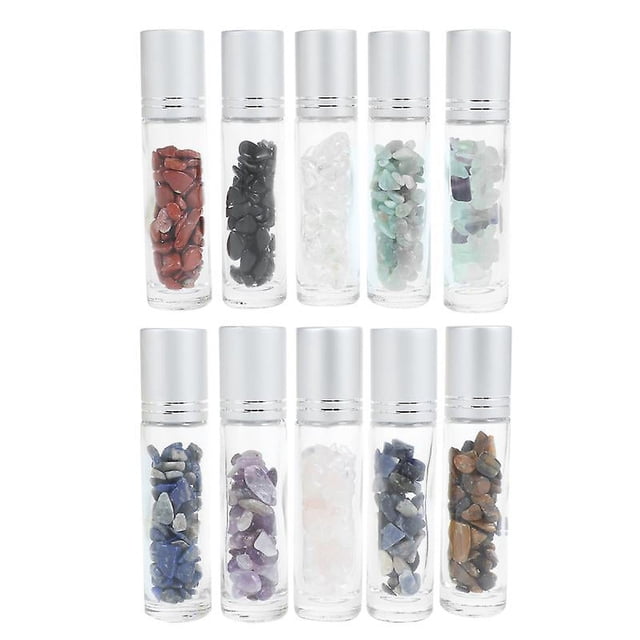 10 unidades de botellas roll-on para aceites esenciales.