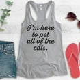 thumbnail image 2 of I'm Here To Pet All Of The Cats Tank Top, Ladies Racerback Tank Top, Cat-lover Tank, Cat Tank, Heather Gray, XX-Large, 2 of 3