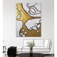 thumbnail image 2 of Giant Art 72x54 Mocha Latte -Gold - 1 Fine Art Giant Canvas Print in White, 2 of 3