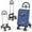 Blue, variant on Costway Folding Shopping Cart Utility Hand Truck with Rolling Swivel Wheels, Removable Bag & Cozy Handle Red