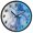 Light Blue Gold Ink Marble, variant on Dailycode Night Light Wall Clock Glow in The Dark 12 inch Battery Operated Silent Luminous Clocks, Slate Blue Ditsy Floral