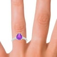 thumbnail image 5 of 2.30 T.C.W Natural Diamond Amethyst Gemstone Trendy Wedding Ring for her Solid 14K White Gold Size 5.5 by Diamond-Capitals, 5 of 8