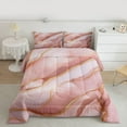 thumbnail image 2 of Castle Fairy Kids Teens Female Gradient Marble Stone Pattern Bedding Comforter Set 2pcs,Mountain Fluid Gold Metallic Twin Comforter Sets Microfiber,Ombre Marbling Watercolor Breathable Bedding Set, 2 of 8