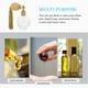 thumbnail image 5 of Frasco pequeño de perfume de cristal transparente con borlas doradas largas y atomizador. Botellas de vidrio recargables de estilo vintage para herramientas de maquillaje., 5 of 8