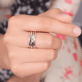 thumbnail image 5 of Earth Gems Jewelry Tri-Tone Spinner Ring – Sterling Silver Meditation Jewelry for Women, 5 of 7