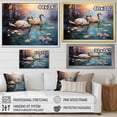 thumbnail image 4 of Designart "Twilight Reverie In White Plumage" Animals Flamingo Floater Framed Canvas Wall Art, 4 of 5