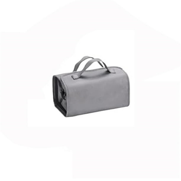 Yhmxh Neceser de viaje con 4 compartimentos transparentes desmontables, bolsa de maquillaje colgante de cuero 4 en 1, enrollable, de gran capacidad, compacto y plegable.