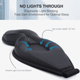 thumbnail image 4 of Prichor Weighted Sleep Mask, 4.2oz 3D Blocking Light Sleeping Mask with Adjustable Strap, Eye Cover Blindfold for Travel Nap Yoga, Black, 4 of 7