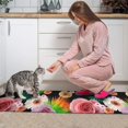 thumbnail image 3 of Pioneer Flower Floral Print Pattern Kitchen Rugs Sets Of 2,Anti Fatigue Kitchen Mat Rugs Non Slip Washable,Decorative Kitchen Floor Mats for Kitchen,Sink,Laundry,17"x30"+17"x47", 3 of 7