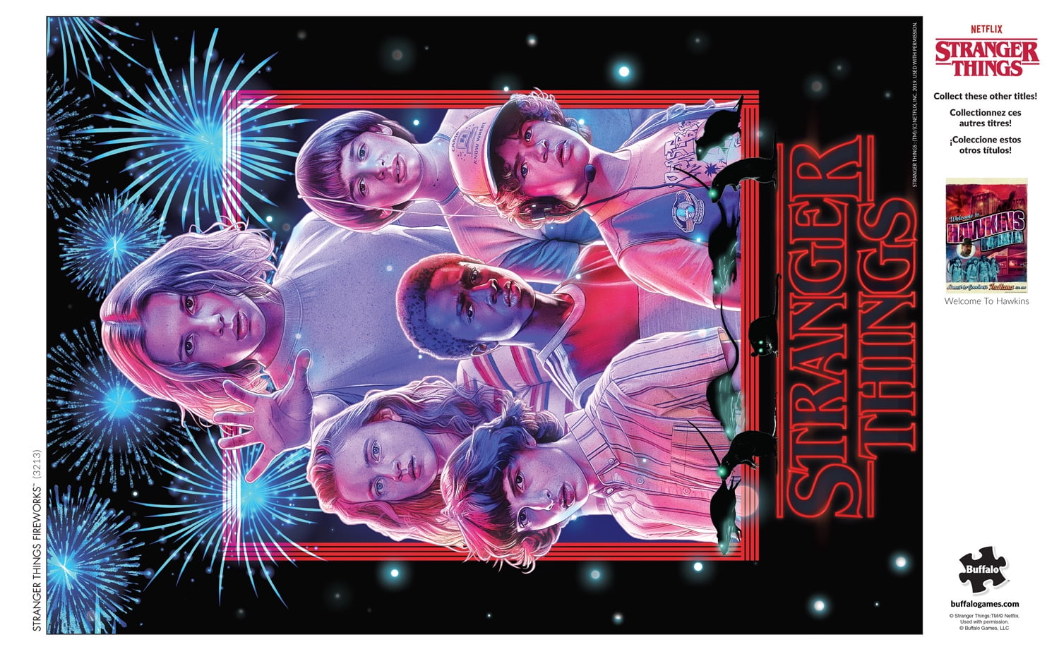 Buffalo Games 500-Piece Netflix Stranger Things Fireworks Interlocking Jigsaw Puzzle