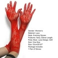 thumbnail image 4 of Gloves Fine Workmanship Bridal Gloves Lace With Finger for Wedding, 4 of 5