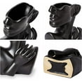 thumbnail image 6 of Ceramic Greek Statue Face Vase Black Creative Head Sculpture for Home Decoration, 6 of 6