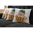 thumbnail image 2 of Ambesonne Cat Throw Pillow Cover 4 Pack, Cool Cat Hat Beer Mug Funny, 24", Multicolor, 2 of 6