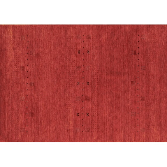 Ahgly Company Indoor Rectangle Abstract Brown Contemporary Area Rugs, 8' x 12'