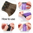 thumbnail image 5 of Hair Extension Tape,QZS Durable Double Sided Hair Extension Tapes,Pack of 5Sheets Portable Adhesive Tool for Replacement,Black, 5 of 6