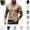 Khaki, variant on Mfakffe Mens T-shirt Casual V-Neck Short Sleeve Breathable Fitness Shirt Lightweight Comfy Versatile Sport Top