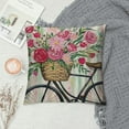 thumbnail image 2 of Shiartex  Spring Pink Pillow Covers Decor Flower Floral Bicycle Throw Pillow Covers Spring Couch Cushion Case for Spring Sweet Home Farmhouse Outdoor Decorative, 2 of 5