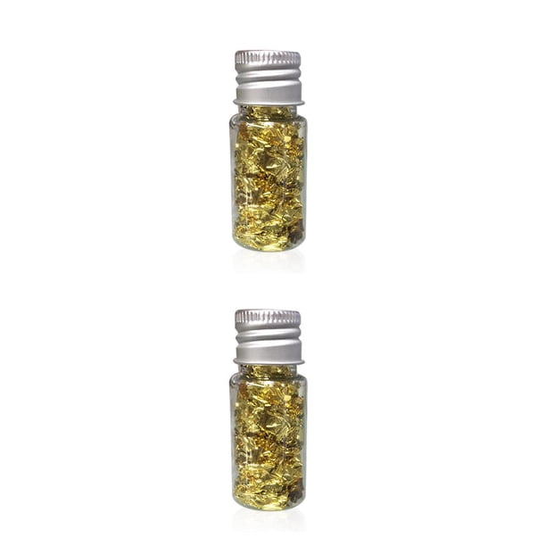 Cateissary Lámina dorada copos de joyería que hace la hoja metálica decorativa arte imitación artesanía de oro decoración accesorios para No.01 2piezas