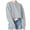 Gray-22, variant on Perfectbot Womens Crop Sweatshirts Mock Neck Long Sleeves Exposed Seam Tops Plain Casual Fashion Blouse