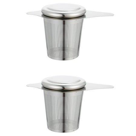 

2Pcs Double Handle Tea Infuser Stainless Steel Tea Filter Tea Residue Strainer