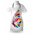 thumbnail image 3 of Modern Apron Butterfly with Rainbow Colored Wings Geometric Lines Modern Artwork Image Print, Unisex Kitchen Bib Apron with Adjustable Neck for Cooking Baking Gardening, Multicolor, by Ambesonne, 3 of 3
