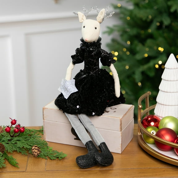 Northlight Sitting Reindeer with Dangling Legs Christmas Figure - 18"