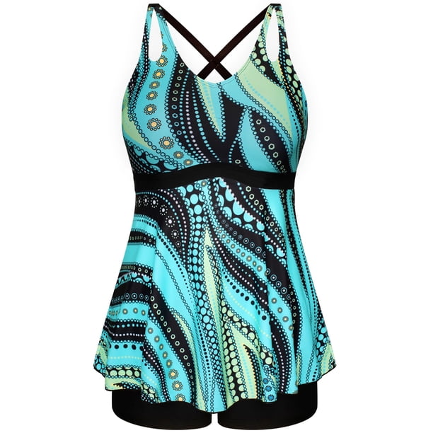 Hanna Nikole Tankini Fee Taille Plus Tuy Control aillots de Bain