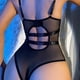 thumbnail image 4 of Sexy Body Negro Chico Con Malla, Detalles En Pu Y Arnés, 4 of 6