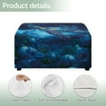 thumbnail image 4 of Xoenoiee Galaxy Turtle Flower Print Ottoman Covers Slipcover Square Ottoman Protector Covers with Elastic Band for Footrest Foot Stool Furniture, Machine Washable, S, 4 of 7