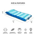 thumbnail image 4 of Big Joe Kona No Inflation Needed Pool Lounger with Headrest, Fade Aqua Double Sided Mesh, Quick Draining Fabric, 5.5 feet Big, 4 of 8