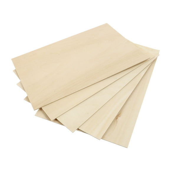 Phenofice 5Pcs Unfinished Plywood Unfinished Wood Board Beige DIY Projects