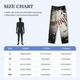thumbnail image 4 of Lsque Baseball Breaking Glass Print Men's Pajama Pants, Lounge Pant - Comfortable Home Wear,Elastic Waistband, Stylish Design-Large, 4 of 9