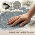 thumbnail image 6 of ODIKA Abstract Faded Emblem Watercolor Floral Radiating Symmetrical Design Non-Slip Low Profile for Guest Room, Lounge, Apartment, 6 of 7