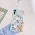 thumbnail image 2 of Compatible with iPhone Case for Clear Flowers Pattern Frosted PC Back 3D Floral Girls Woman and Soft TPU Bumper Protective Silicone Slim Shockproof Case for iPhone, 2 of 7