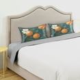 thumbnail image 3 of Yayeee Pillowcase Standard Size Set of 2 Satin Wrinkle Resistant Pillow Case, Retro Floral Orange, 3 of 7