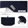 thumbnail image 6 of Comhats 2-Pieces Winter Beanie Hat Scarf Set Warm Knit Wool Thick Knit Skull Cap for Men Women Navy, 6 of 9