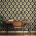thumbnail image 3 of S4Sassy Modern Ikat Diamond Wallpaper - Yellow Bohemian Wall Covering, 25" X 240" Self-Adhesive Vinyl Walls Paper, Decorative Wallwrap, Easy Diy Walls Covering For Bedroom, Cabinets, Living Spaces, 3 of 9