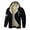 Black, White, Multicolor, variant on Men's Winter Casual Plush Solid Color Hooded Coats Long Sleeve Zipper Pocket Coats Jacket Relaxed Fit Outwear