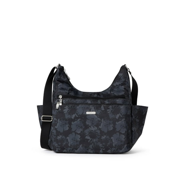 Bolso bandolera Baggallini Essential Hobo con RFID para mujer, color negro