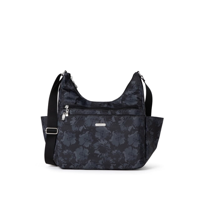 Bolso bandolera Baggallini Essential Hobo con RFID para mujer, color negro