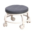 thumbnail image 2 of GROWTH TANK Fauteuil Bas à Roulettes Rond Repose-Pieds Confortable Petit Fauteuil Pivotant pour Enfants et Adultes Noir, 2 of 9