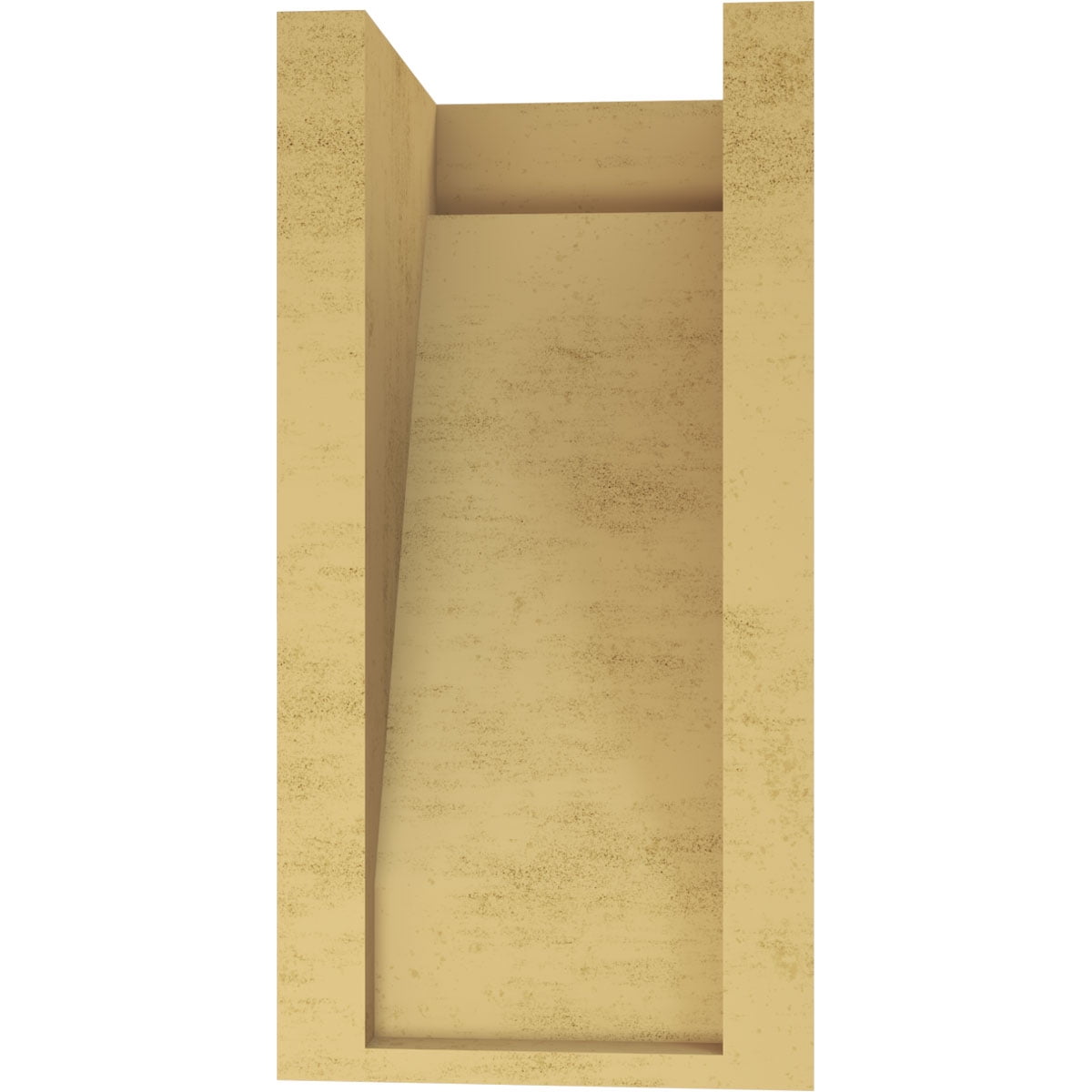 6"W x 6"D x 12"H Wide Burlington Rough Cedar Woodgrain TimberThane Corbel, Primed Tan