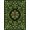 Dark Green, Pattern 1, variant on ODIKA 8'x10' Washable Area Rug Leaves Rings Festive Botanical Snake Motif Border Circle Round Flowing Dynamic for Dining Room, Large Office, Lounge, Non-Slip Chair-Friendly Mat