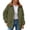 C-Army Green513, variant on DHFJKG Quilted Padded Jackets For Women Long Sleeve Snap Button Collared Loose Fit Lightweight Coat Versatile Outerwear