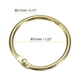thumbnail image 2 of Unique Bargains Shower Curtain Rings, 20 pack Carbon Steel Round Snap Shower Curtain Hooks, 1.22 Inch Binder Rings (Gold), 2 of 5