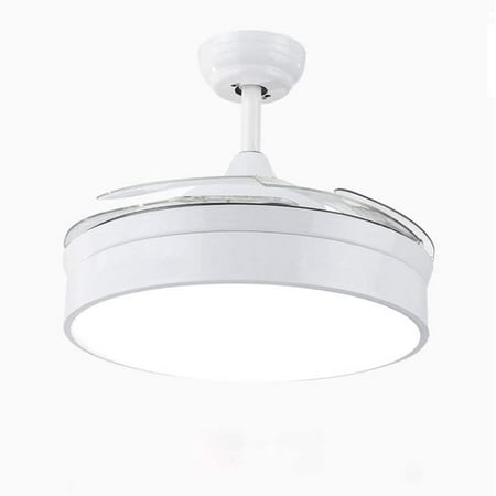 

42 Modern Black Ceiling Light Fan Ceiling Fan Light Reversible Remote Control Dimmable LED Chandelier with Remote Control (White)